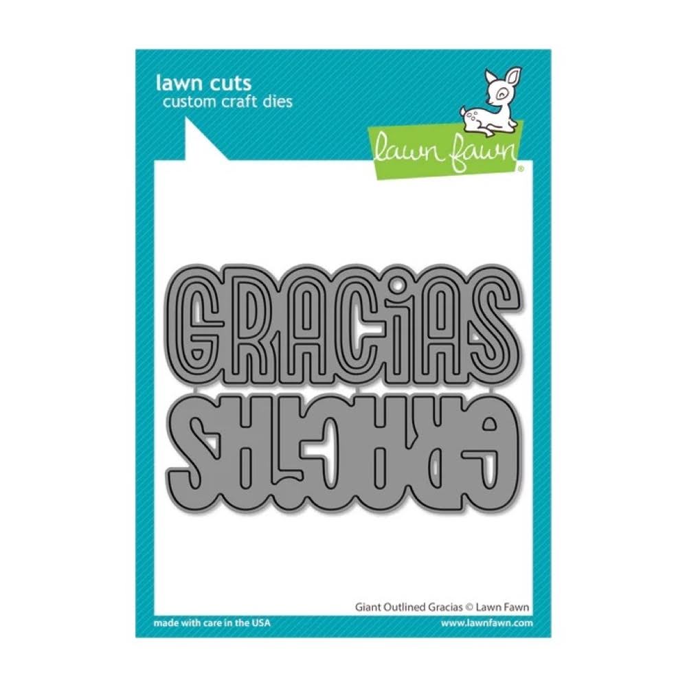 Lawn Fawn Giant Outlined Gracias Dies lf3448