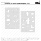 Lawn Fawn Critters in the Desert Coloring Stencils lf3543 individual pieces