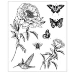 Sizzix Studio Flowers and Creatures Clear Stamp Set 666926