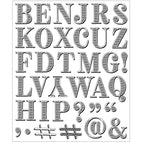 Sizzix and 49 and Market Lino Type Revival Thinlits Dies and Stamp Bundle letters