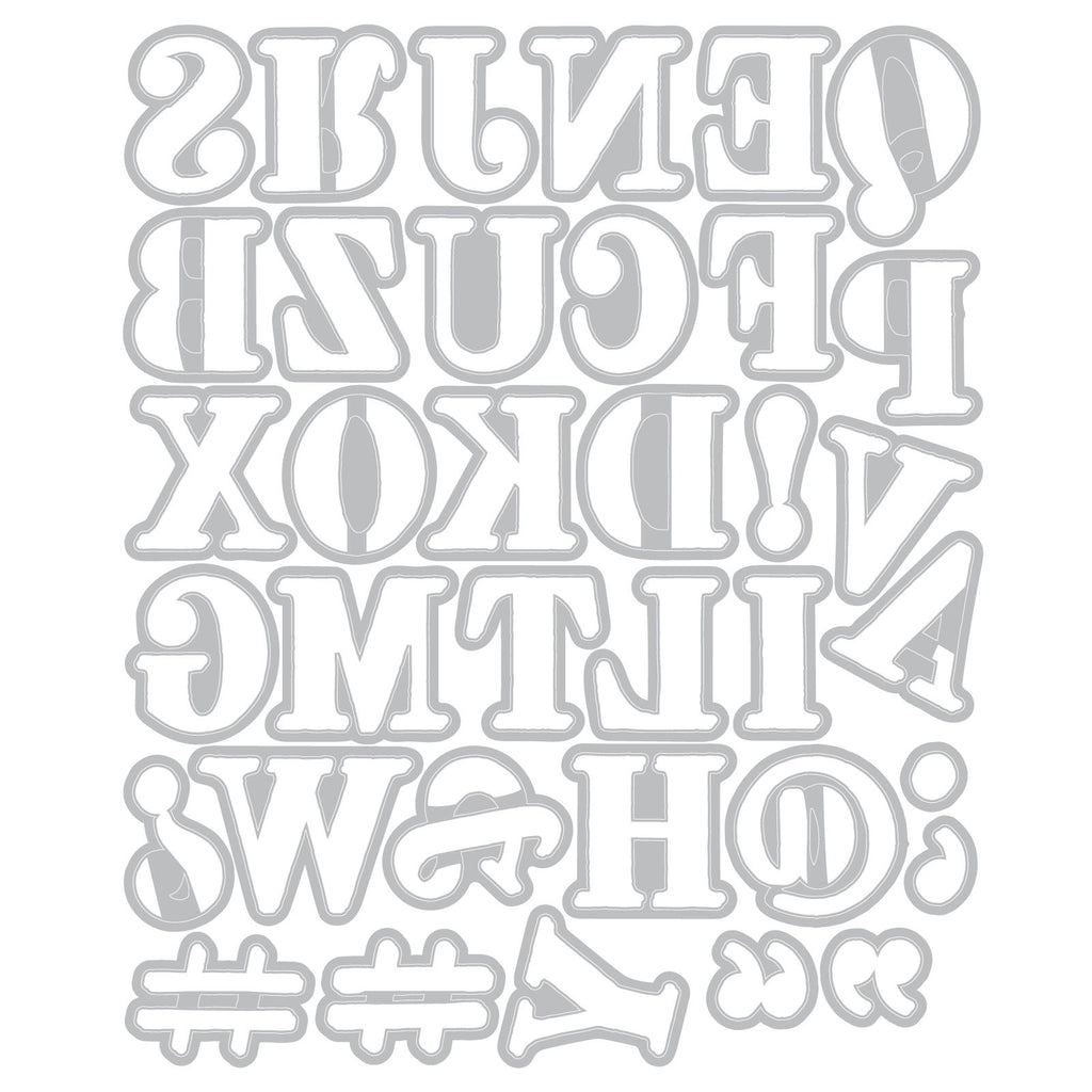 Sizzix and 49 and Market Lino Type Revival Thinlits Dies and Stamp Bundle line work