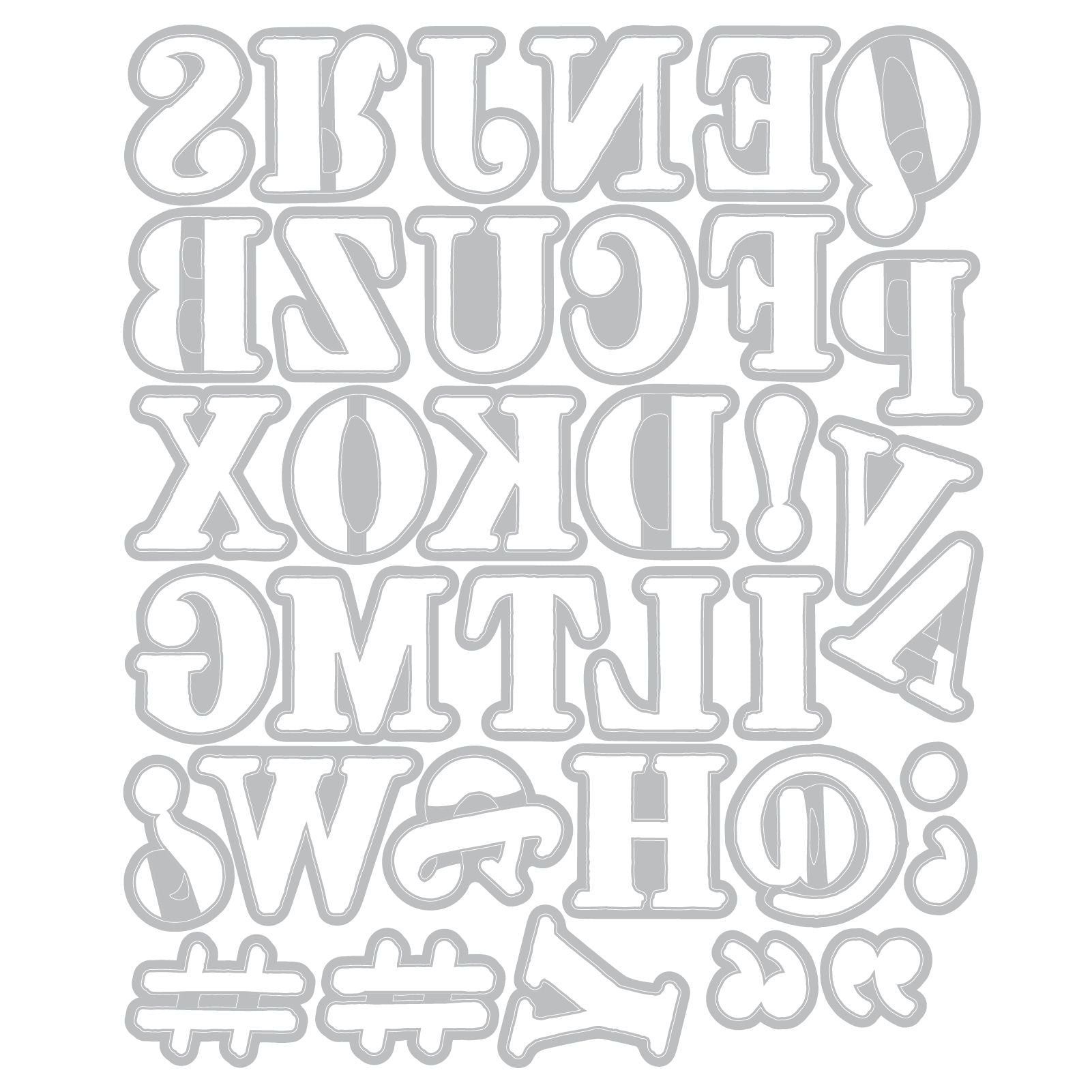 Sizzix and 49 and Market Lino Type Revival Thinlits Dies and Stamp Bundle line work
