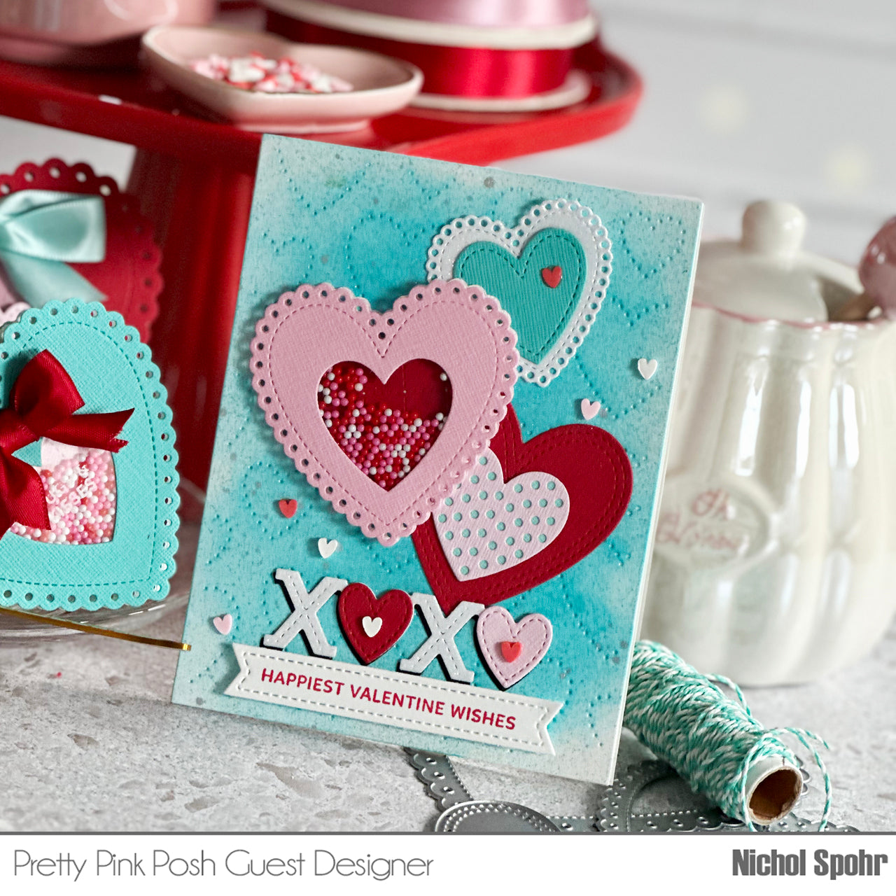 Pretty Pink Posh Stitched Hearts Dies xoxo | color-code:ALT03