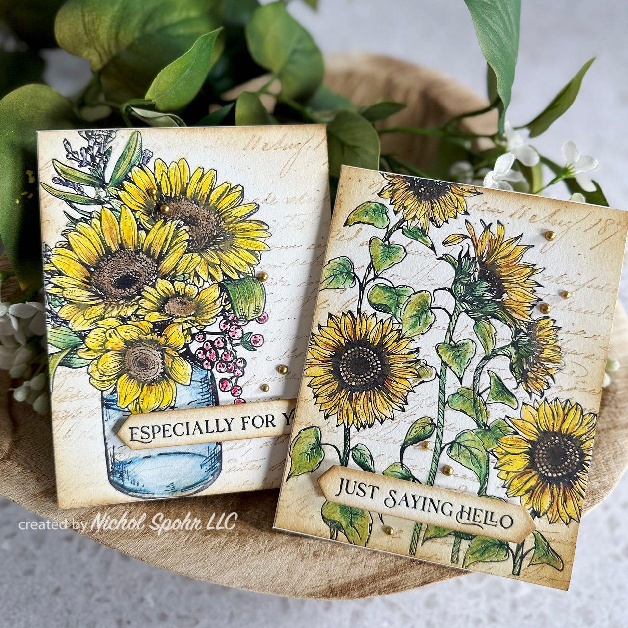 Tim Holtz Distress Oxide Ink Pad Gathered Twigs Ranger tdo56003 Sunflower Cards | color-code:ALTM14
