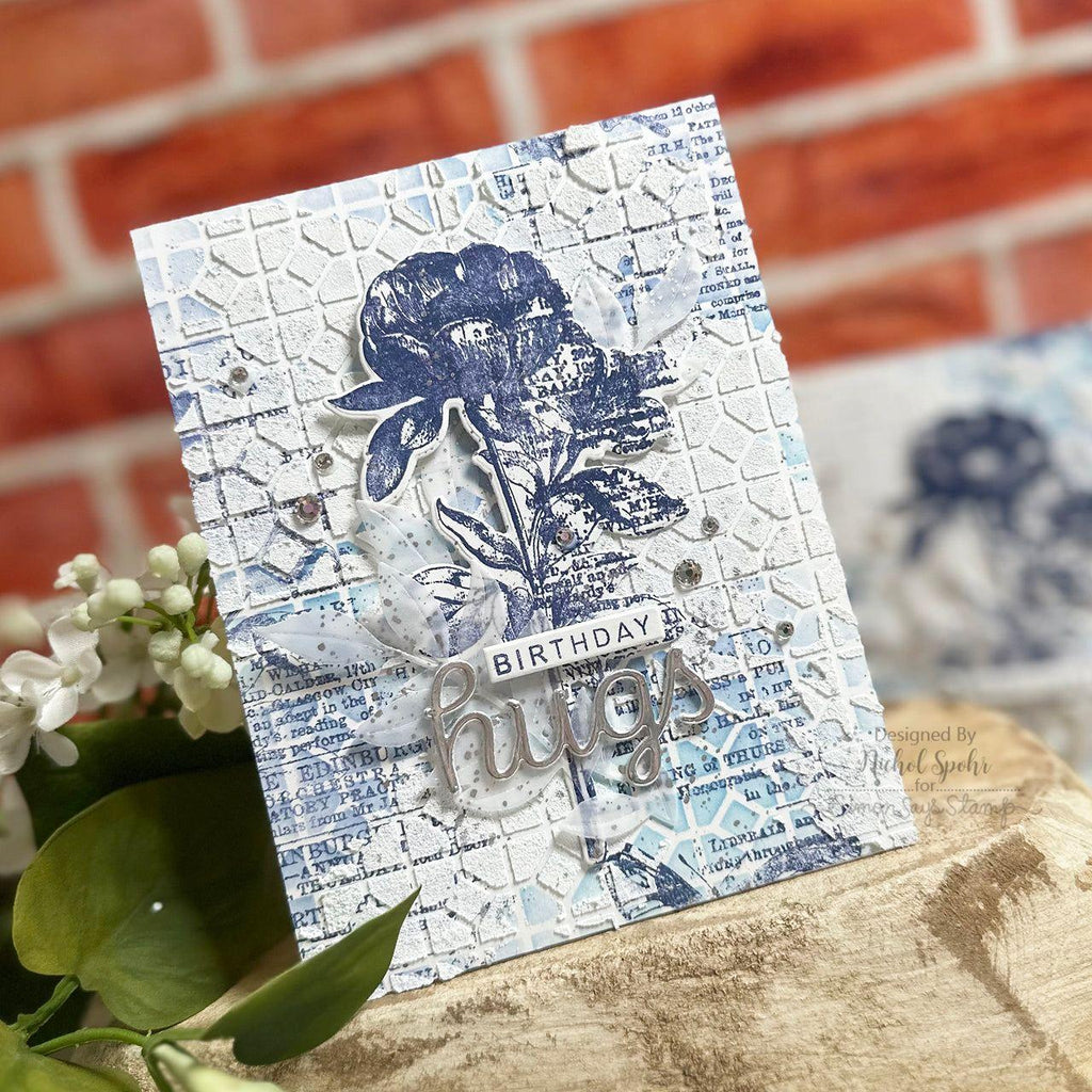 Tim Holtz Cling Rubber Stamps Botanic Collage cms447 birthday | color-code:ALT01