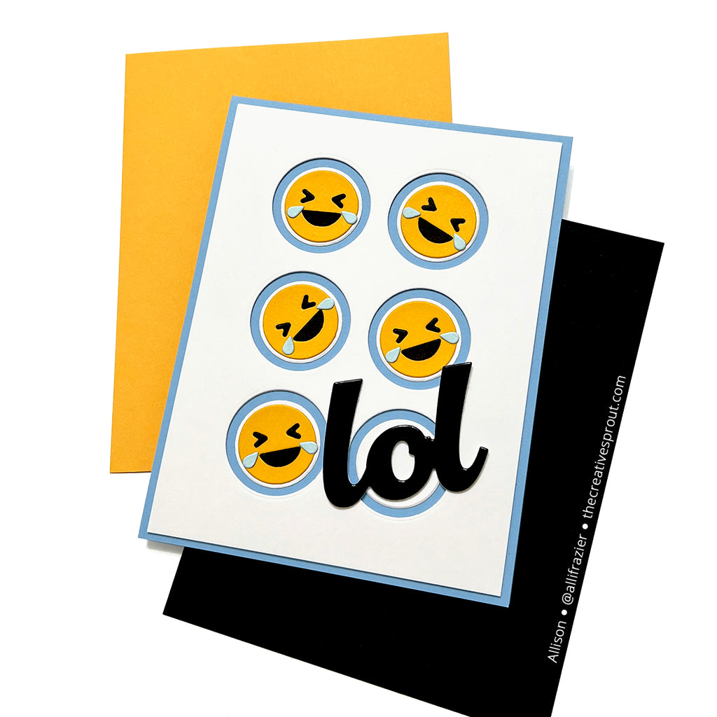 CZ Design Stamps and Dies LOL + Emoji Bundle set1034lot Happy Camper LOL Card | color-code:ALT01