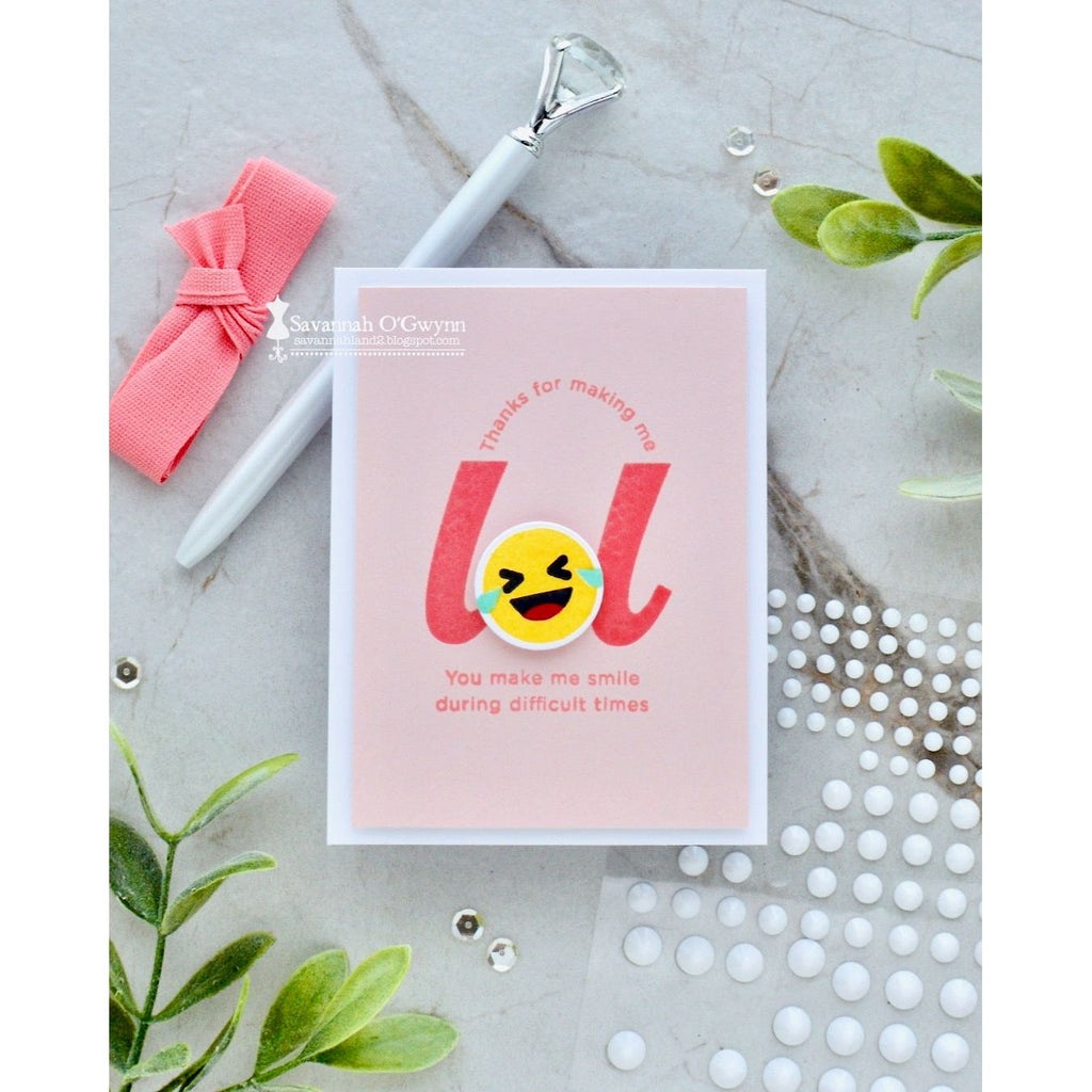 CZ Design Stamps and Dies LOL + Emoji Bundle set1034lot Happy Camper LOL Card