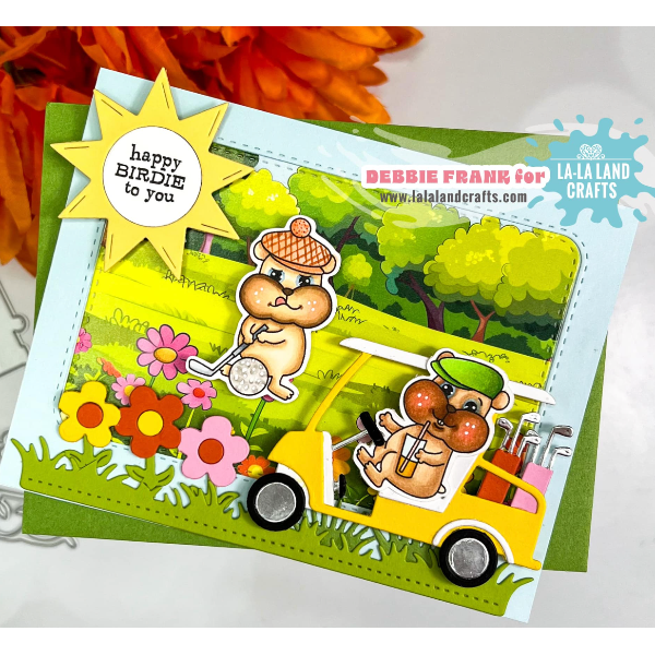 La-La Land Crafts Flowers and Hearts Border Dies 8826 golfing