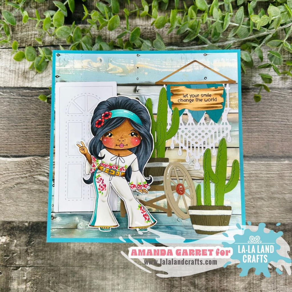La-La Land Crafts Macrame Hanging Die 8947 cactus