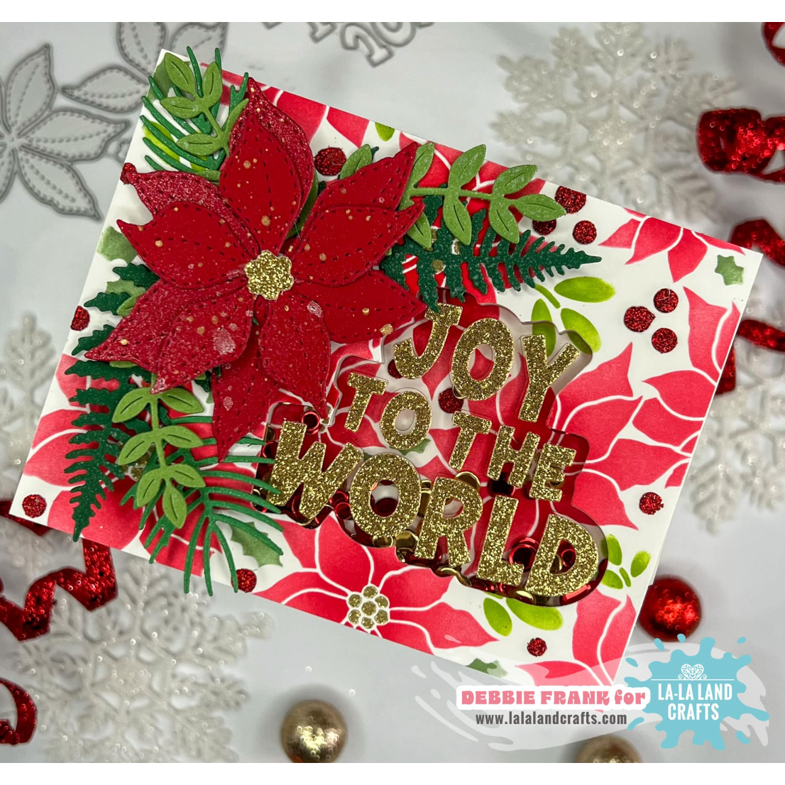La-La Land Crafts Poinsettias Stencils st040 flowers