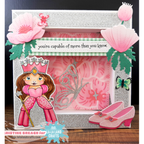 La-La Land Crafts Poppies Stencil st034 pink