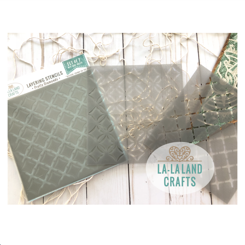 La-La Land Crafts Pretty Diamonds Stencils st003