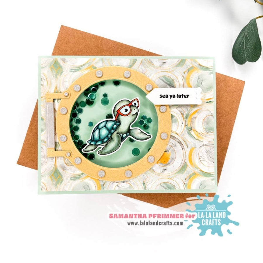 La-La Land Crafts Sea Ya Later Clear Stamps cl220 sea ya later shaker card