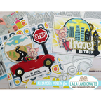 La-La Land Crafts Skyline Circle Die 87698 be brave