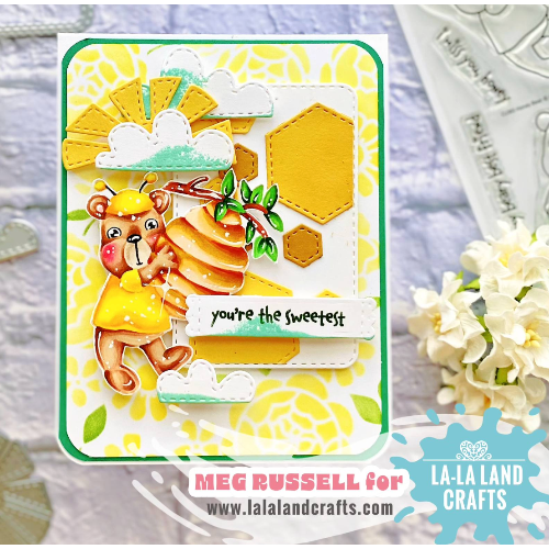 La-La Land Crafts Spring Flowers Stencils st038 yellow