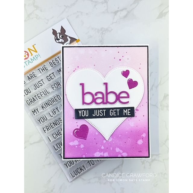 Simon Says Clear Stamp Label Slides Love and Friendship 3367ssc Heart to Heart