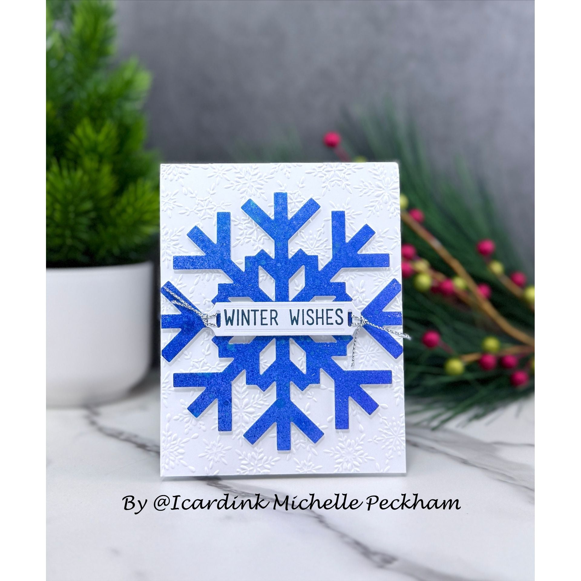 Simon Says Clear Stamps Label Slides Christmas 3241ssc Winter Card