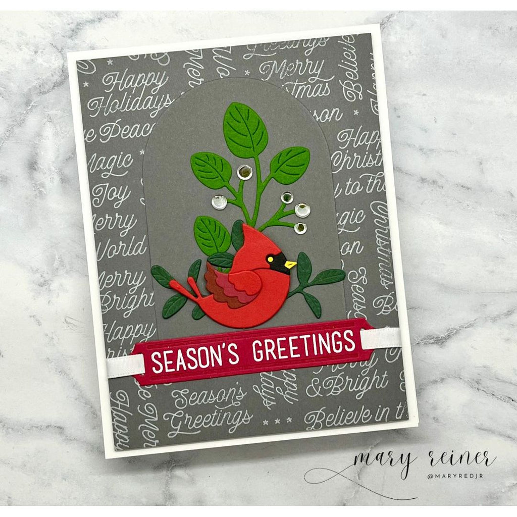 Simon Says Clear Stamps Label Slides Christmas 3241ssc Christmas Card