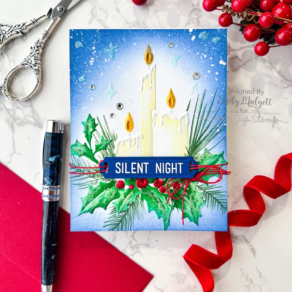 Simon Says Stamp Label Slides Wafer Dies 1353sdc Sugar and Spice Christmas Card | color-code:ALT01