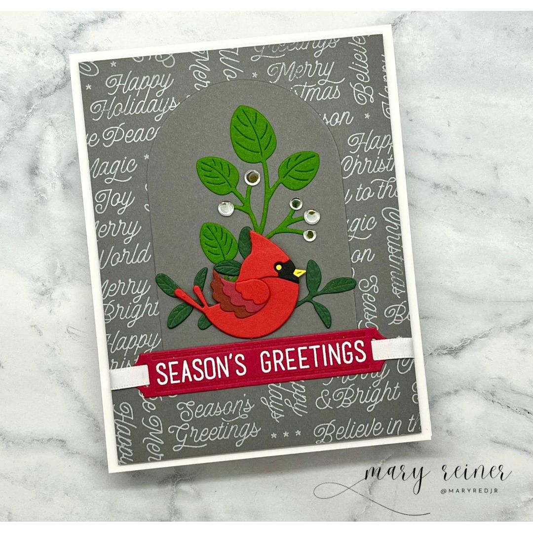 Simon Says Stamp Label Slides Wafer Dies 1353sdc Sugar and Spice Christmas Card