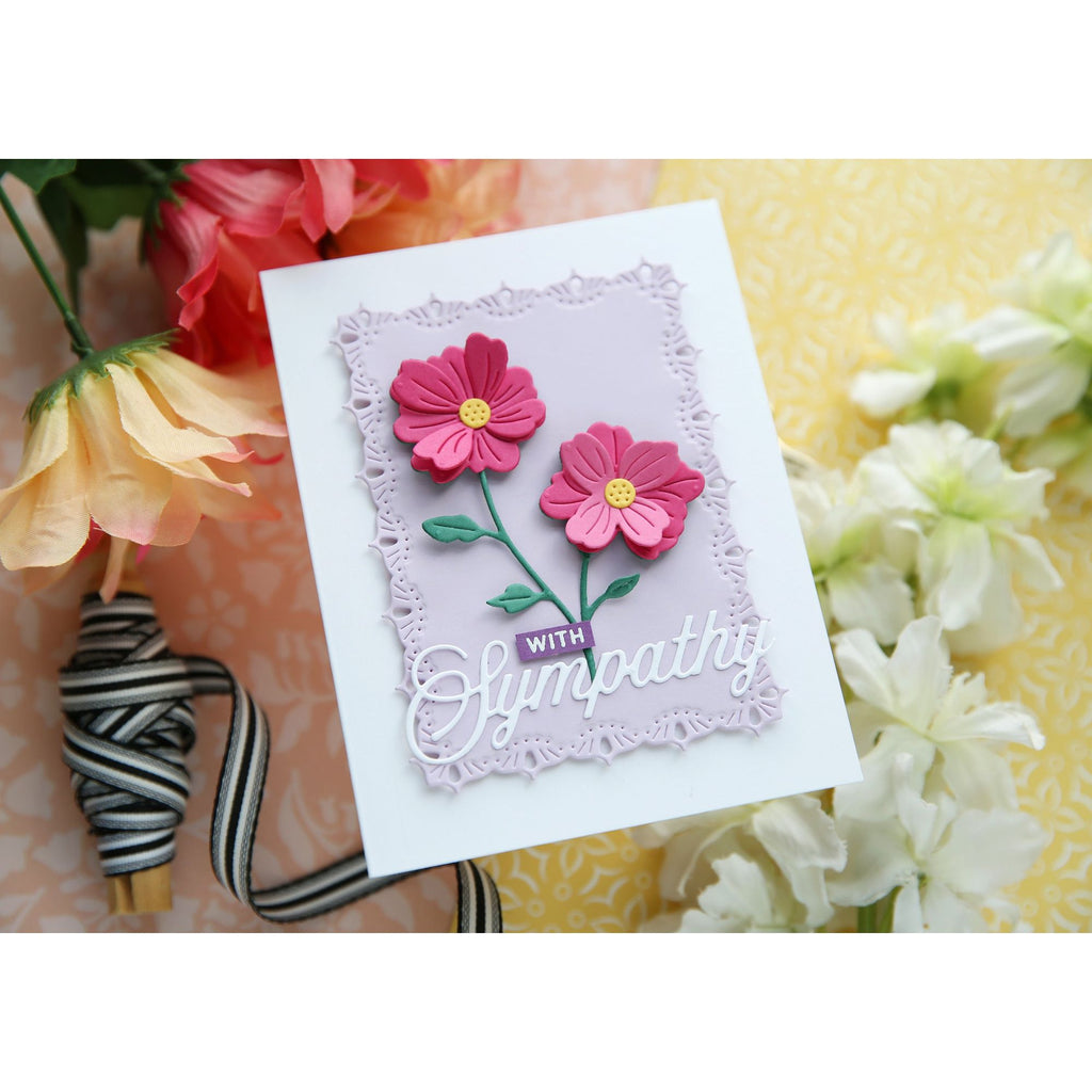 Simon Says Stamp Lacy Point Frames Wafer Dies s1037 STAMPtember Sympathy Card