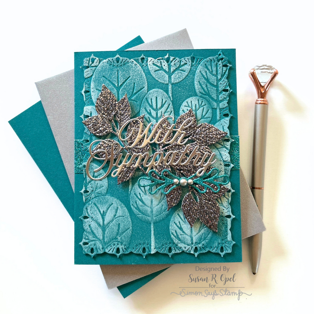 Simon Says Stamp Lacy Point Frames Wafer Dies s1037 STAMPtember Sympathy Card