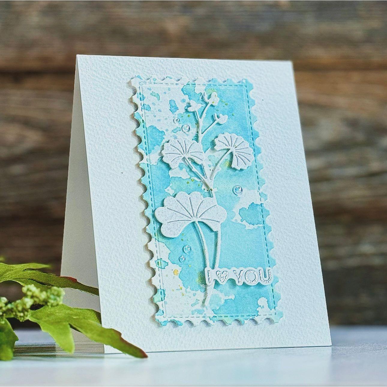 Simon Says Stamp Lady's Mantle Wafer Dies s887 Smitten Love Card