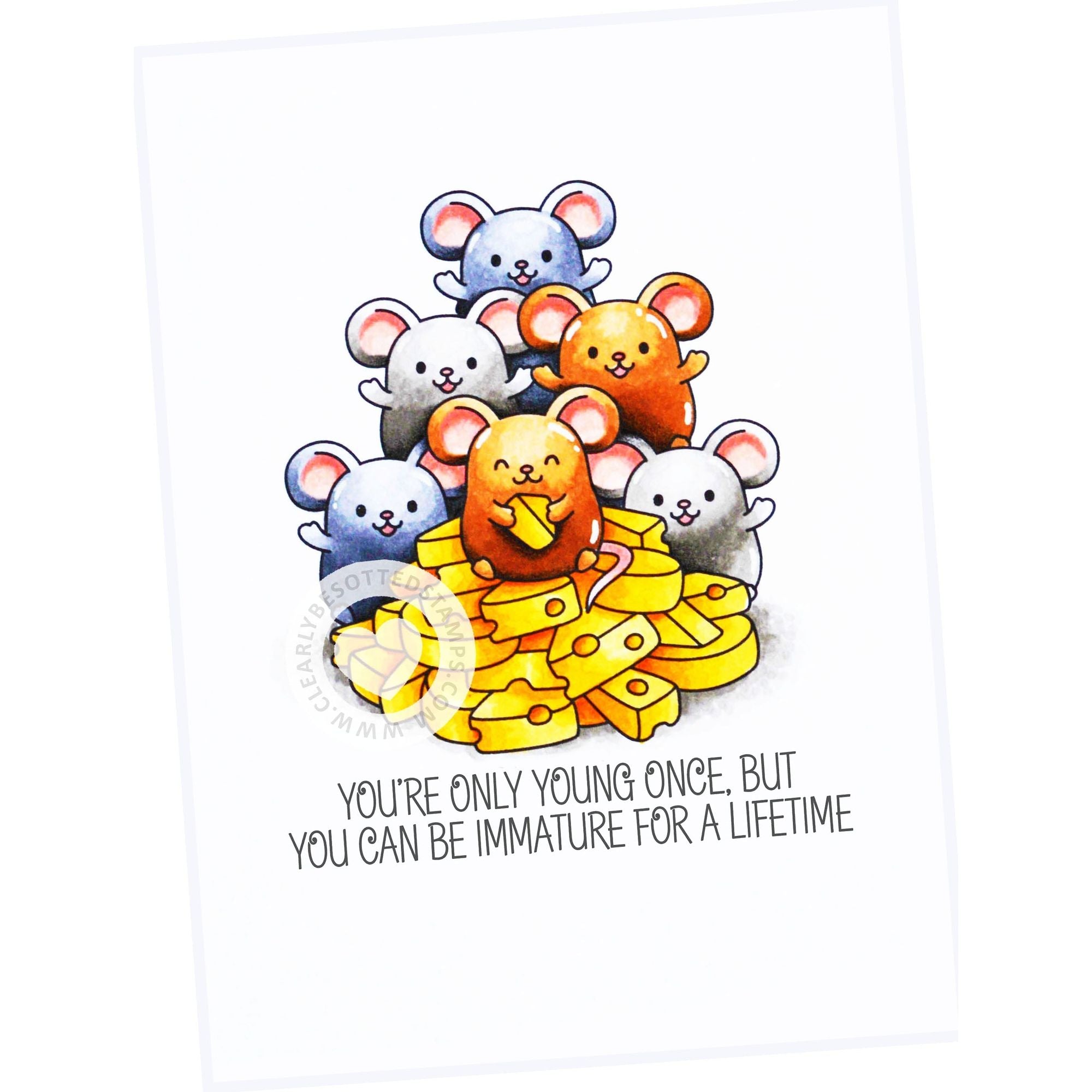 Clearly Besotted LAUGH OUT LOUD Clear Stamps mice