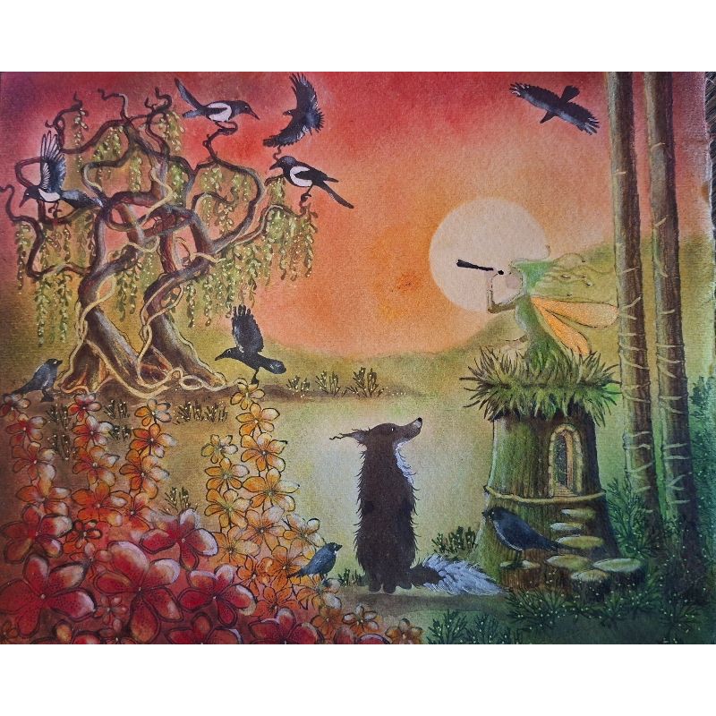 Lavinia Stamps Moonbark Clear Stamps lav1045 crows