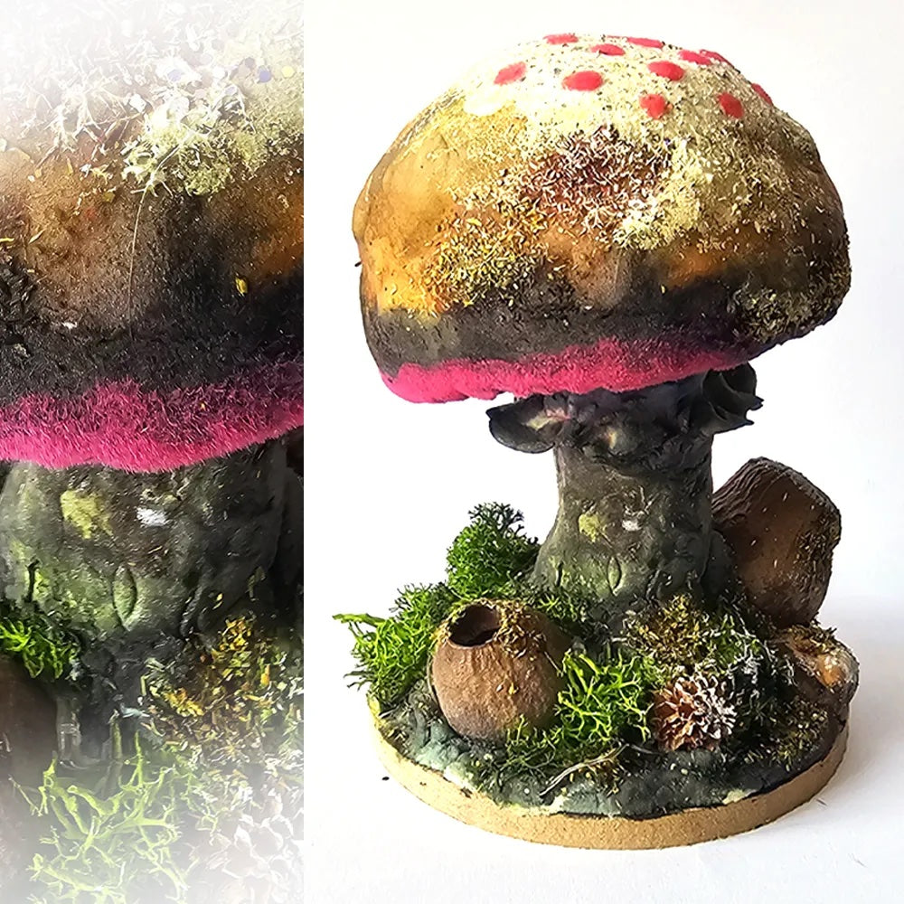Lavinia Stamps Velvet Powder Set mushroom statue