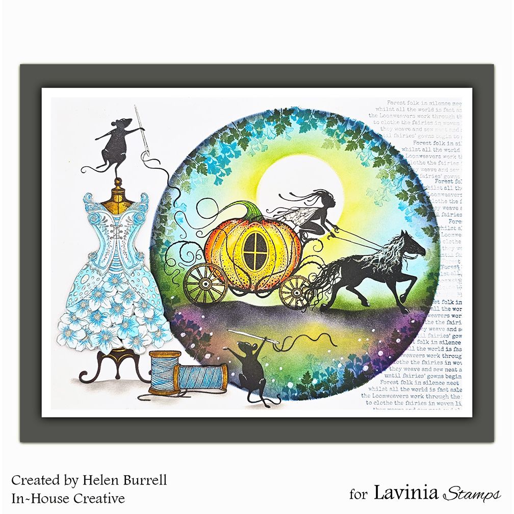Lavinia Stamps Wispens Clear Stamps lav1065 horse carriage card