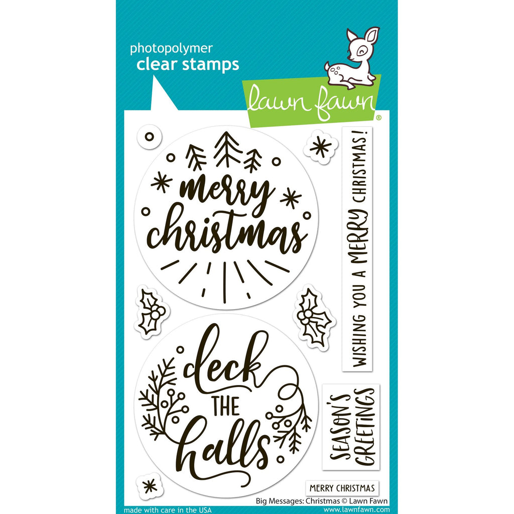 Lawn Fawn Big Messages: Christmas Stamps lf3902