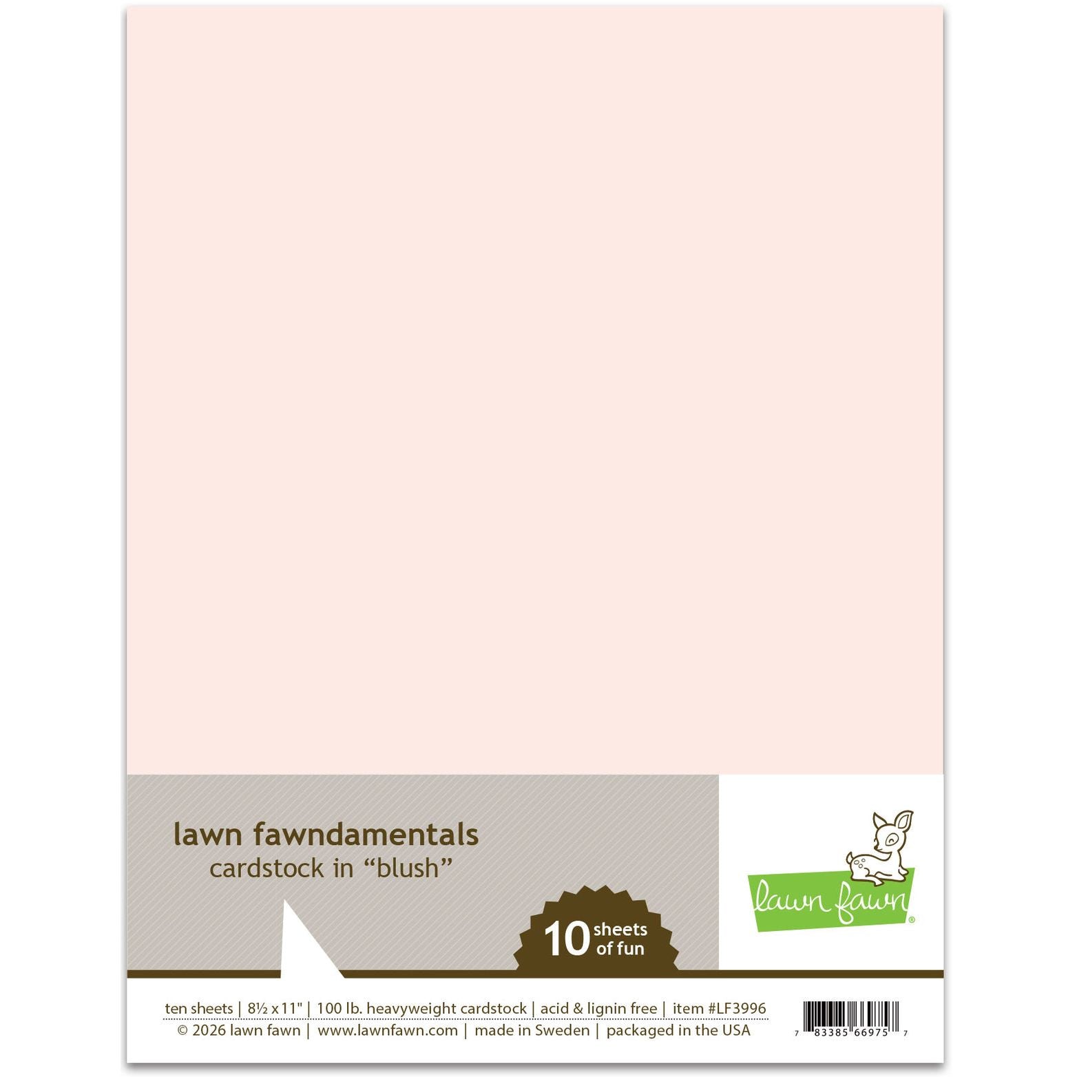 Lawn Fawn Blush Cardstock lf3996