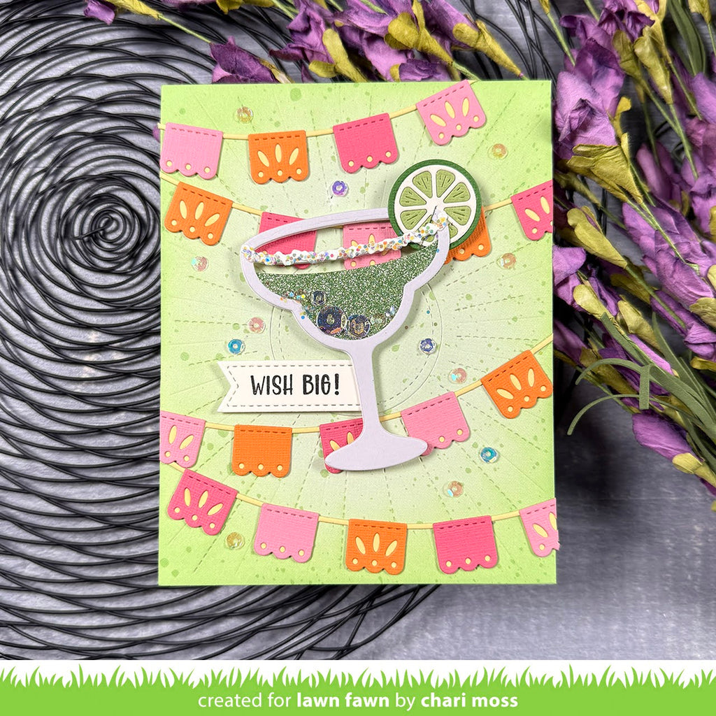 Lawn Fawn Build-A-Drink Margarita Add-On Dies lf3804 Wish Big