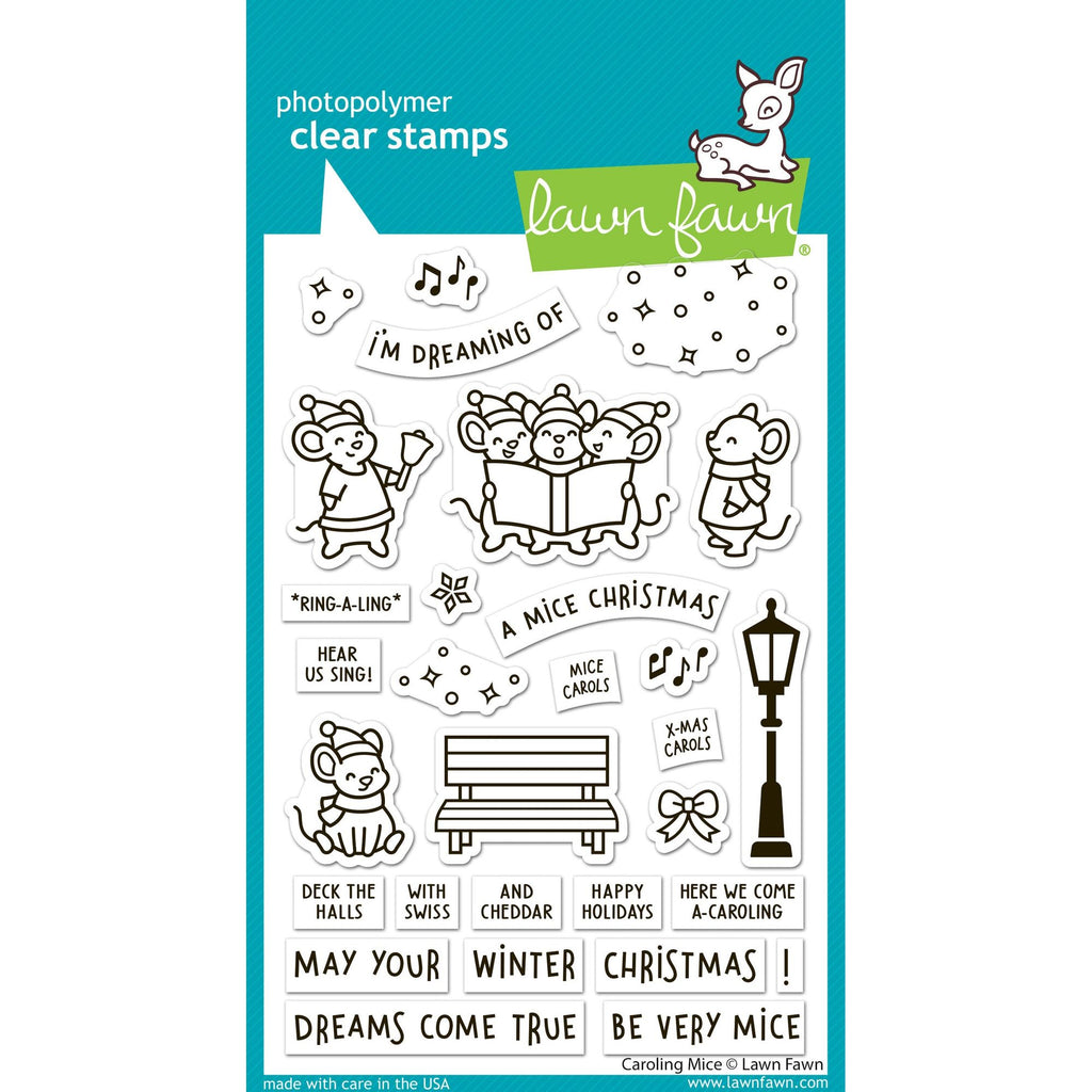 Lawn Fawn Caroling Mice Stamps lf3893