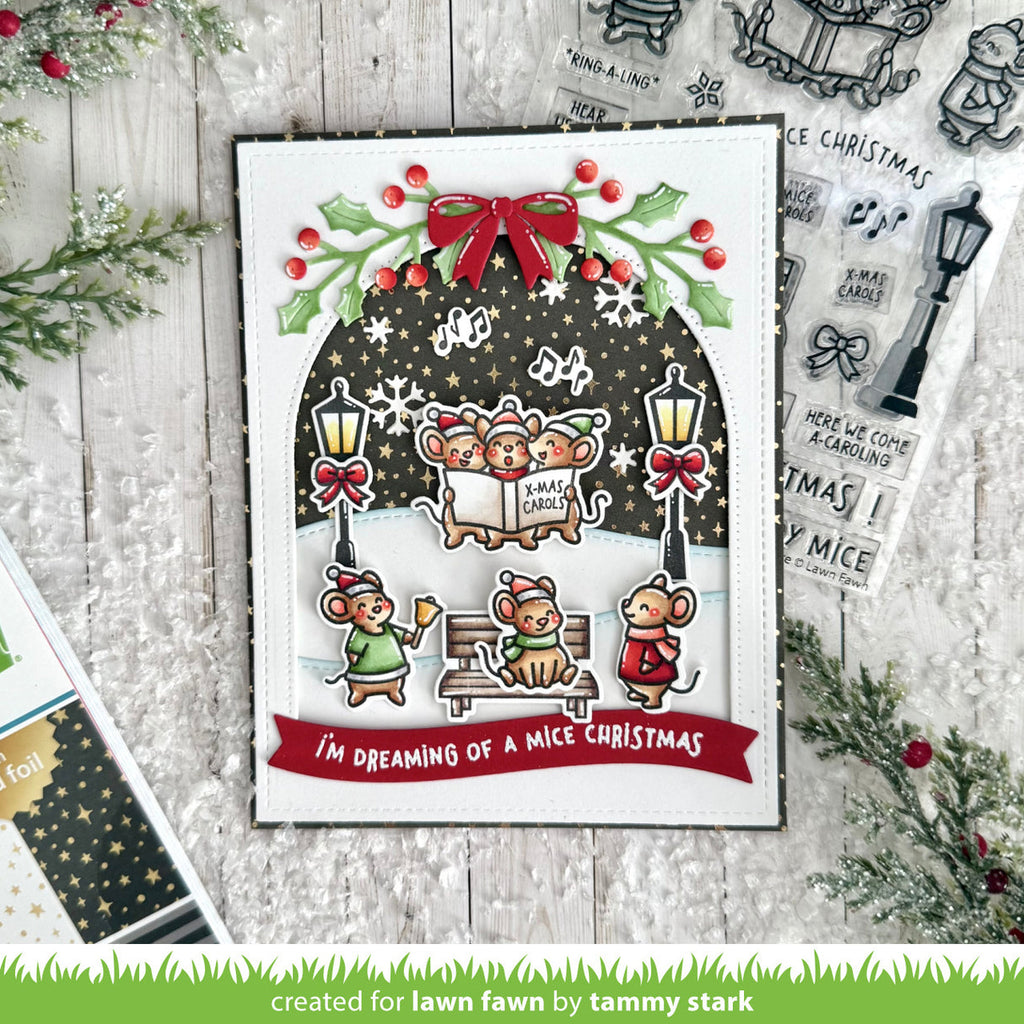 Lawn Fawn Caroling Mice Stamps lf3893 dreaming