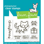 Lawn Fawn Cozy Cats Christmas Add-On Stamps lf3899