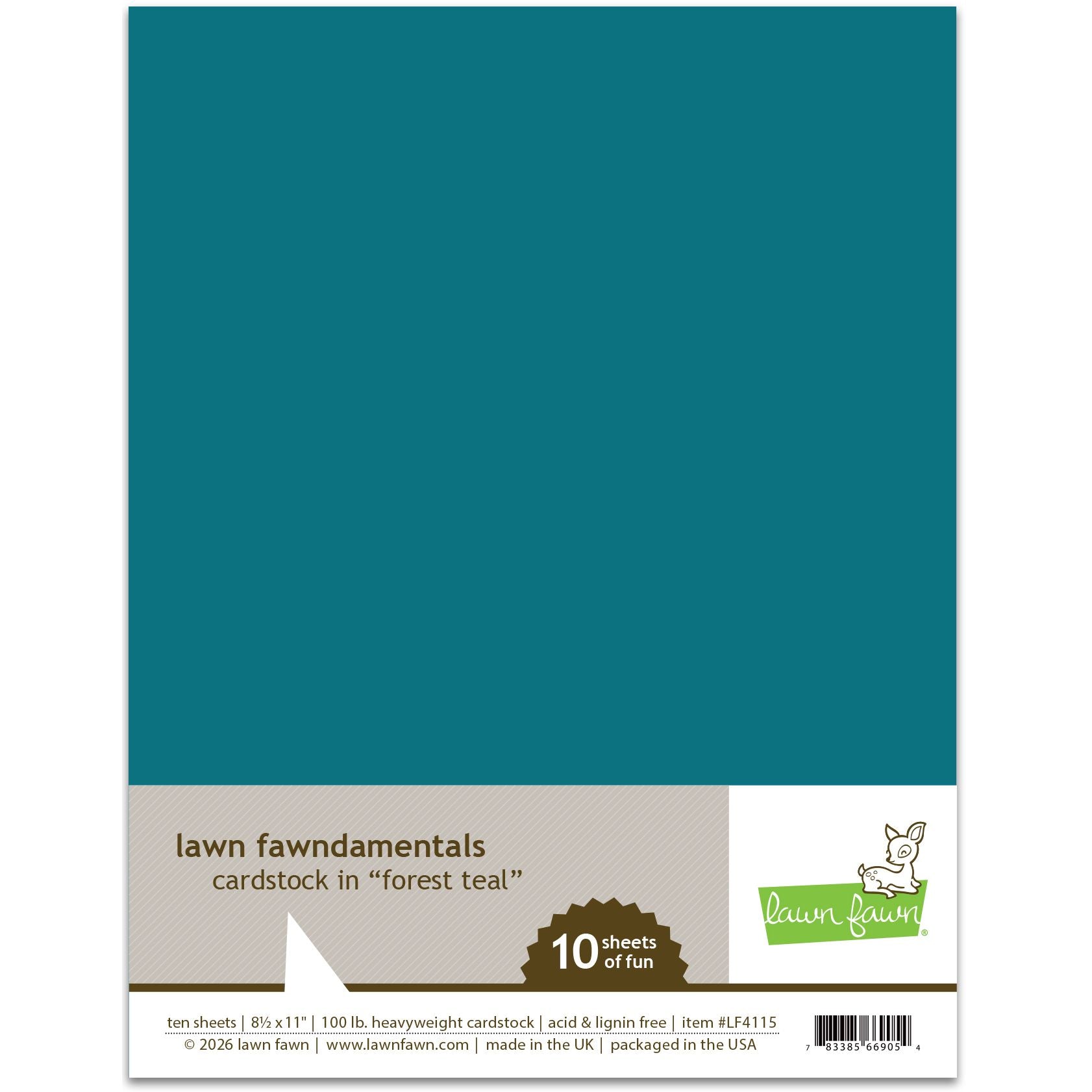 Lawn Fawn Forest Teal Cardstock lf4115