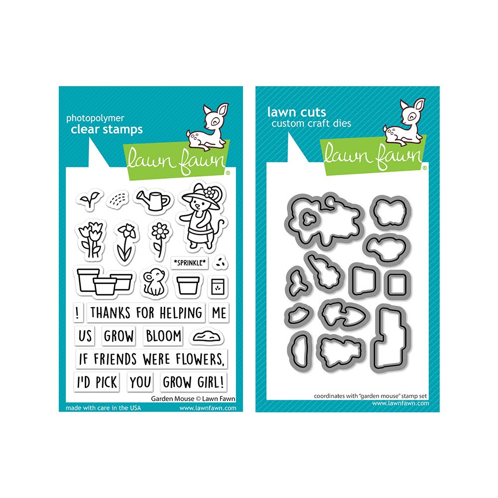 Lawn Fawn Garden Mouse Stamps and Dies