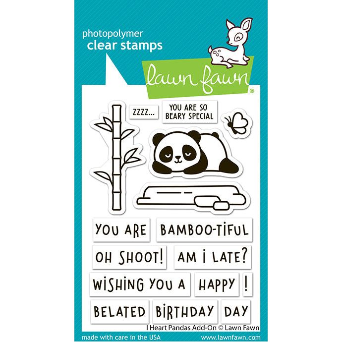 Lawn Fawn I Heart Pandas Add-On Stamps lf3599