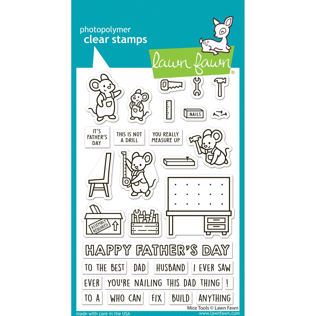 Lawn Fawn Mice Tools Stamps lf4065
