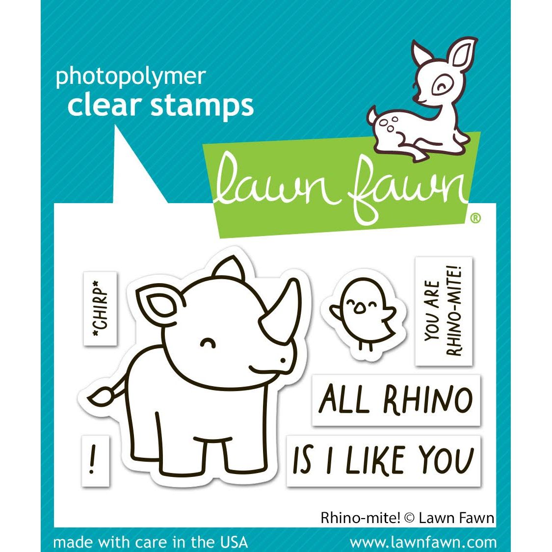 Lawn Fawn Rhino-mite! Stamps lf3593