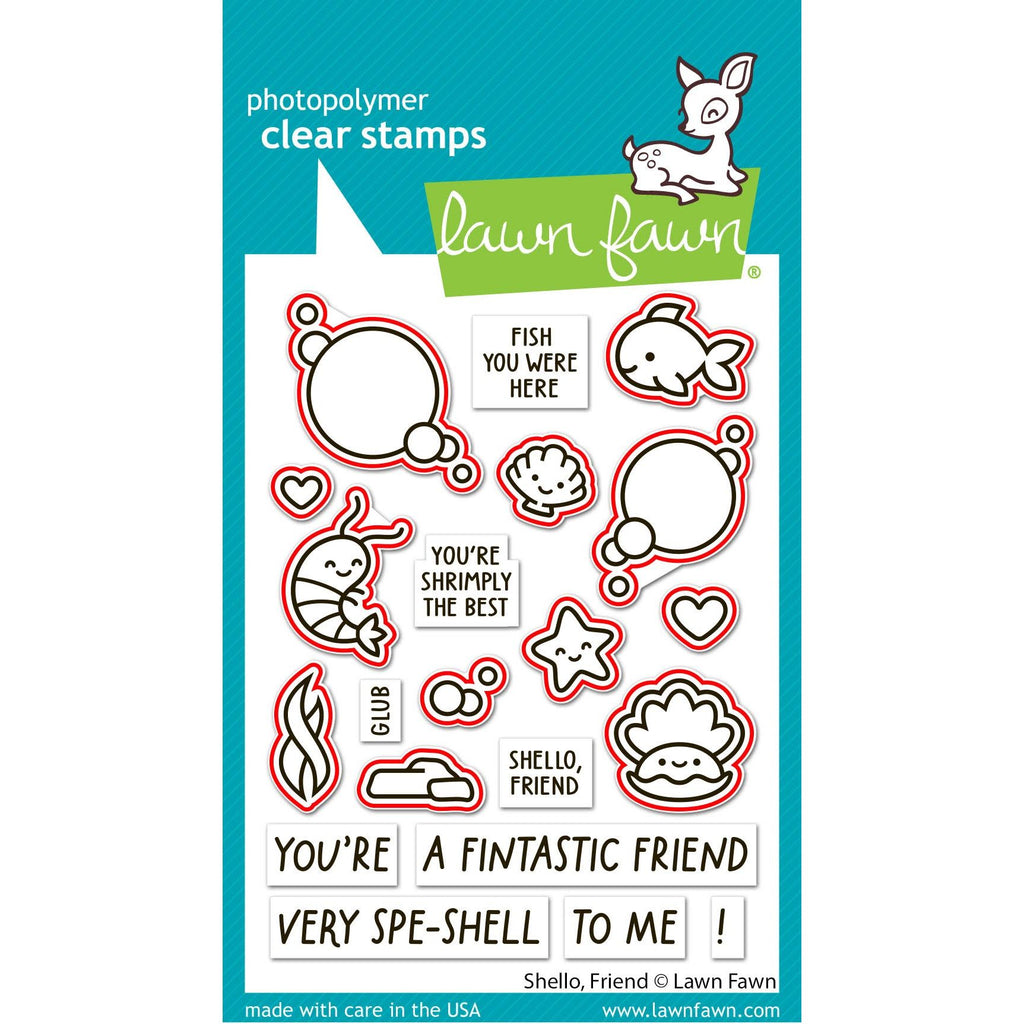 Lawn Fawn Shello, Friend Dies lf3790 outline