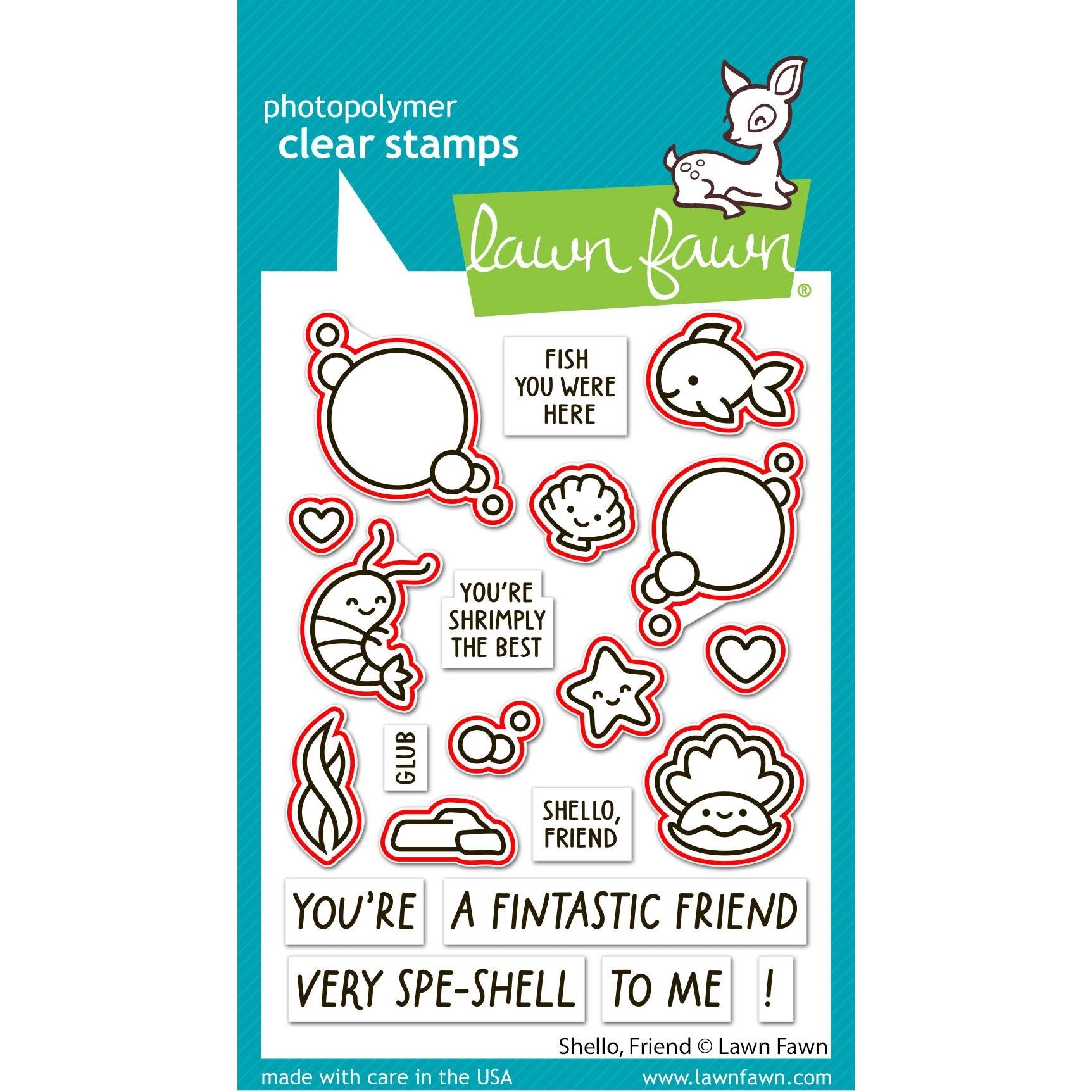 Lawn Fawn Shello, Friend Dies lf3790 outline