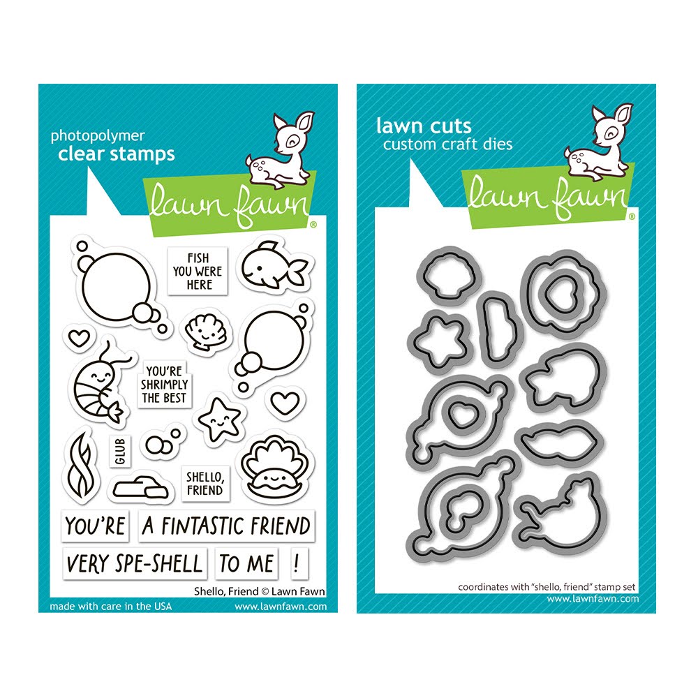 Lawn Fawn Shello, Friend Stamps and Dies