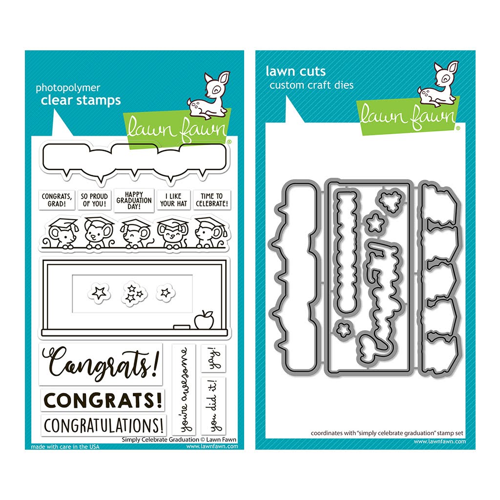 Lawn Fawn Simply Celebrate Graduation Stamps and Dies