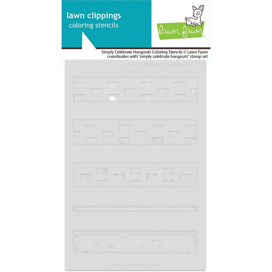 Lawn Fawn Simply Celebrate Hangouts Coloring Stencils lf3721