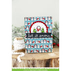 Lawn Fawn Simply Celebrate Winter Stamps Dies and Coloring Stencils let it snow