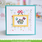 Lawn Fawn Spring Basket Add-On: Birthday Stamps and Dies Set framed scene
