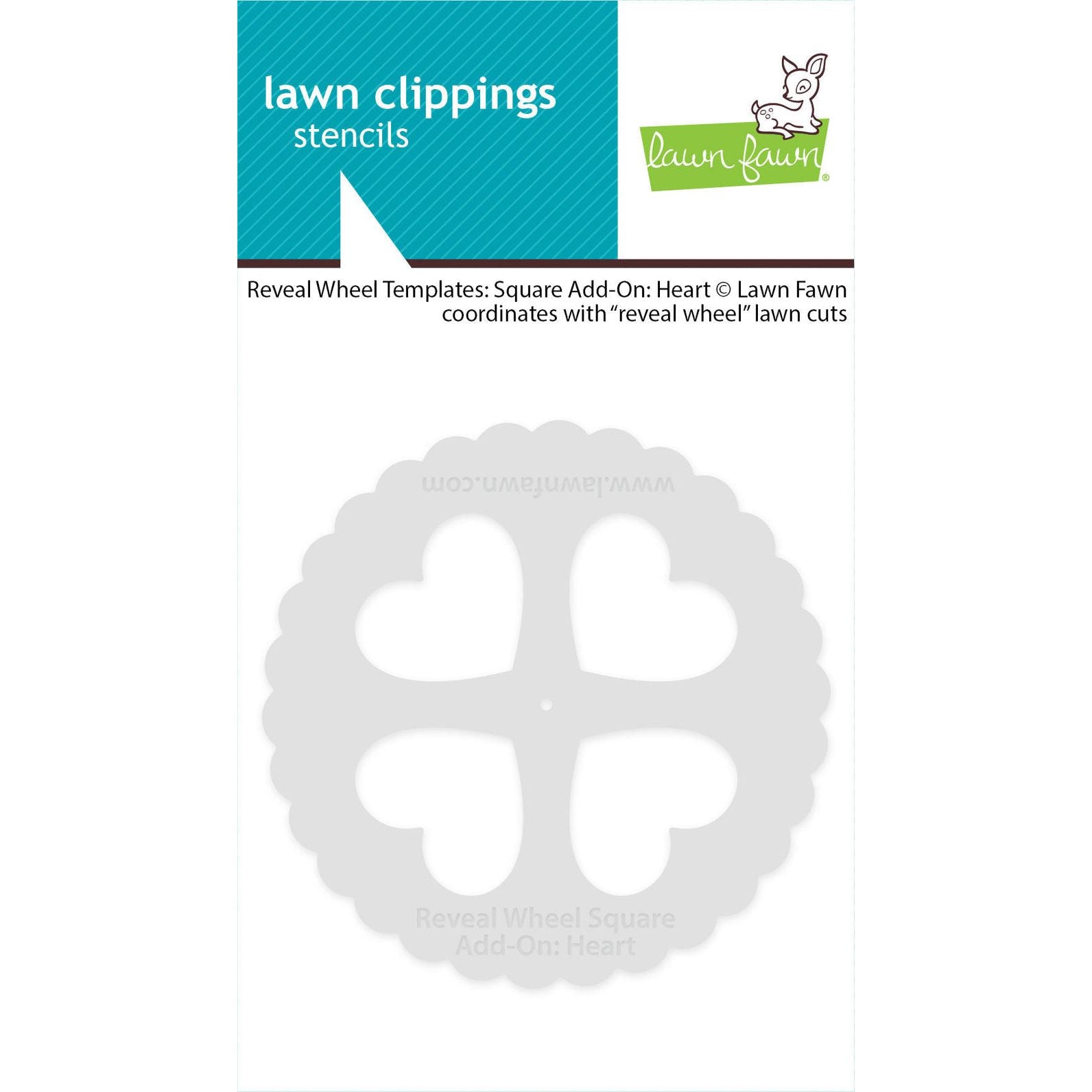 Lawn Fawn Square Add-On: Heart Reveal Wheel Templates lf3879